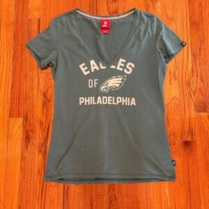NFL Nike Womens Large Philadelphia Eagles V Neck Short Sleeve Green